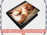 Katzen 10054 Spiel Katze Schwarz Leder Klap Case Cover Tasche Aufklappbar Lederh?lle Flipcase