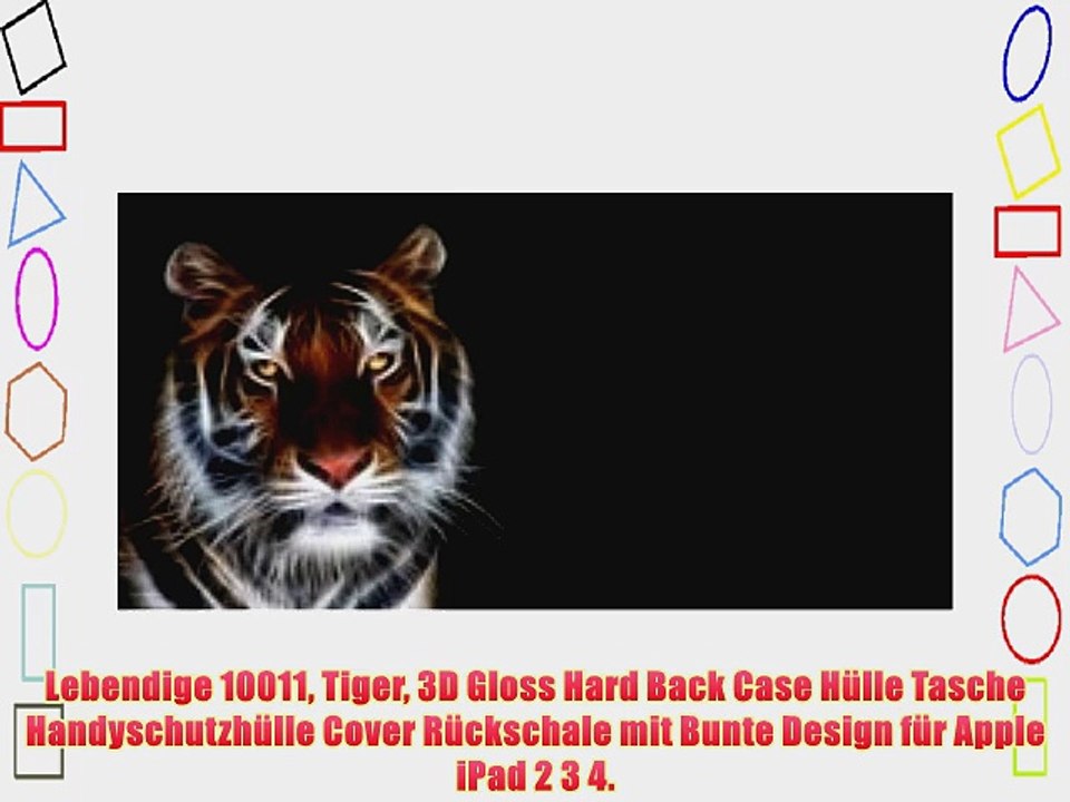 Lebendige 10011 Tiger 3D Gloss Hard Back Case H?lle Tasche Handyschutzh?lle Cover R?ckschale