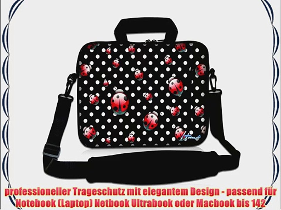 Luxburg? Design Laptoptasche Notebooktasche Sleeve mit Schultergurt und Fach f?r 142 Zoll Motiv: