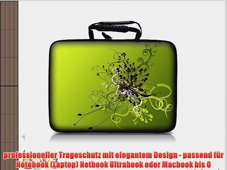 Luxburg? Design Hardcase Laptoptasche Notebooktasche f?r 13 Zoll Motiv: Blumenornament auf
