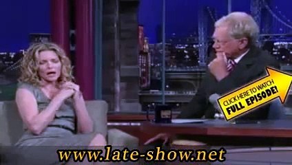Michelle Pfeiffer Cuts Al Pacino - David Letterman - 6/16/2009