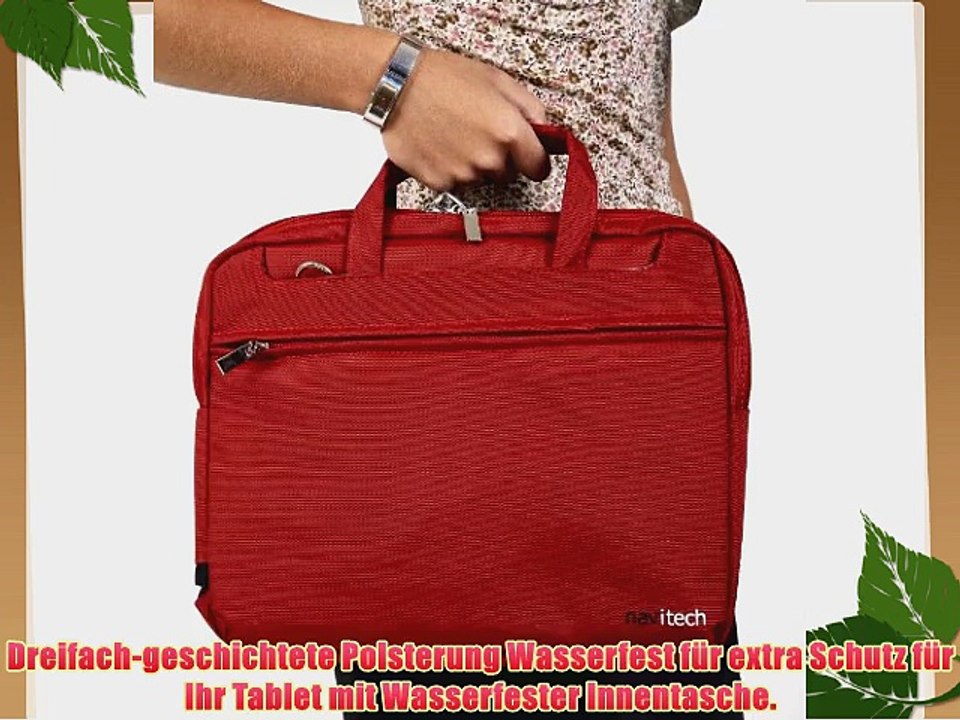 Navitech rotes premium leder Case / Cover Trage Tasche / speziell f?r das Acer Aspire Switch