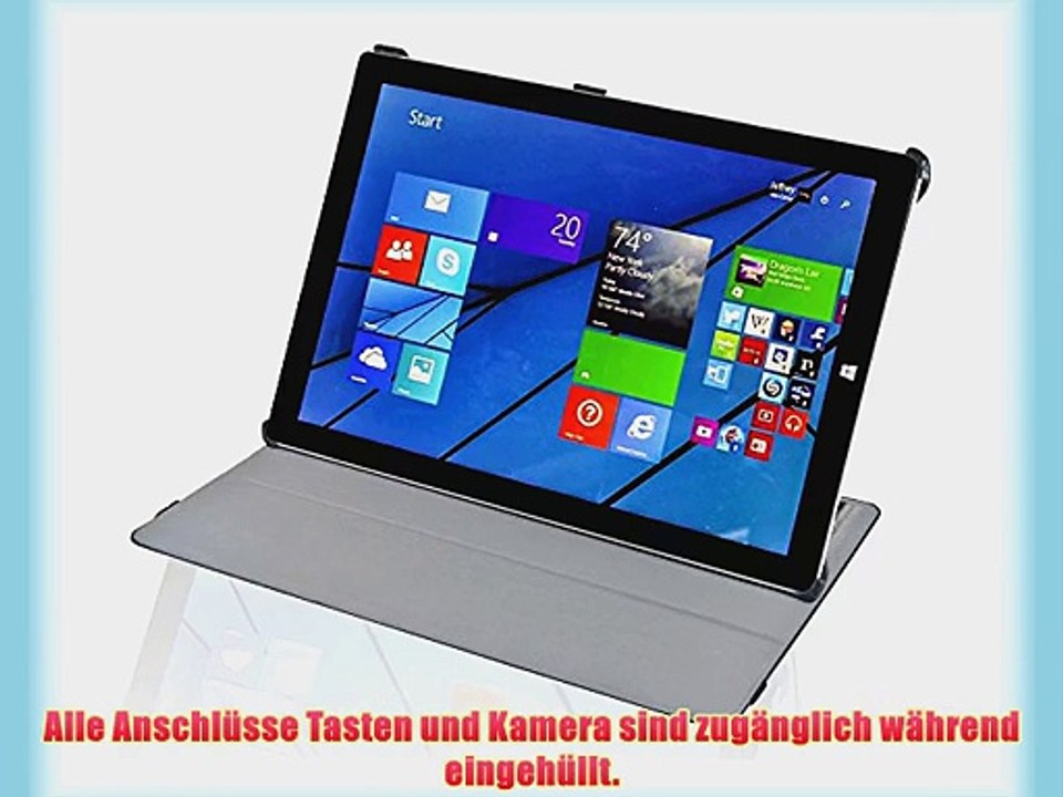Navitech Schwarz Microsoft Surface Pro 3 Leader Case / Cover / H?lle mit Multi Stand