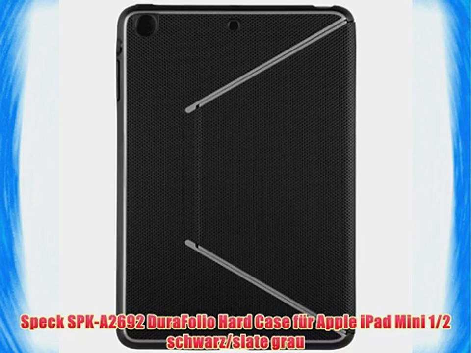 Speck SPK-A2692 DuraFolio Hard Case?f?r Apple iPad Mini 1/2 schwarz/slate grau