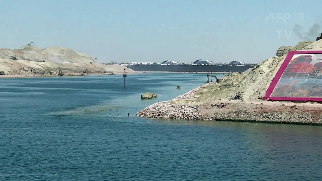 Egypte: la seconde voie du canal de Suez prête à la navigation