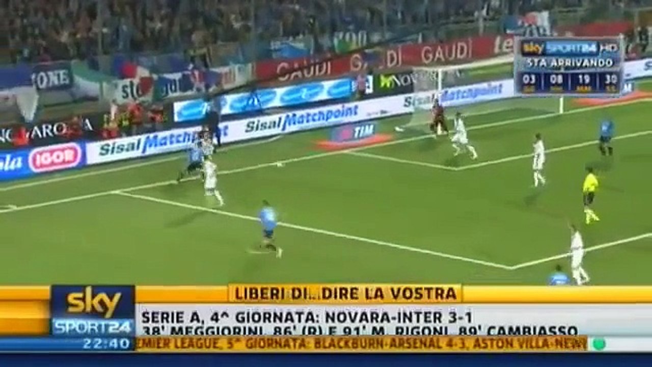 NOVARA - INTER 3 1 (20/09/2011) AMPIA SINTESI SKY