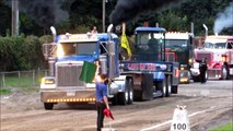 Street Licensed Semi Trucks pulling at The Clearfield Expo in Clearfield Pa 9-6-14