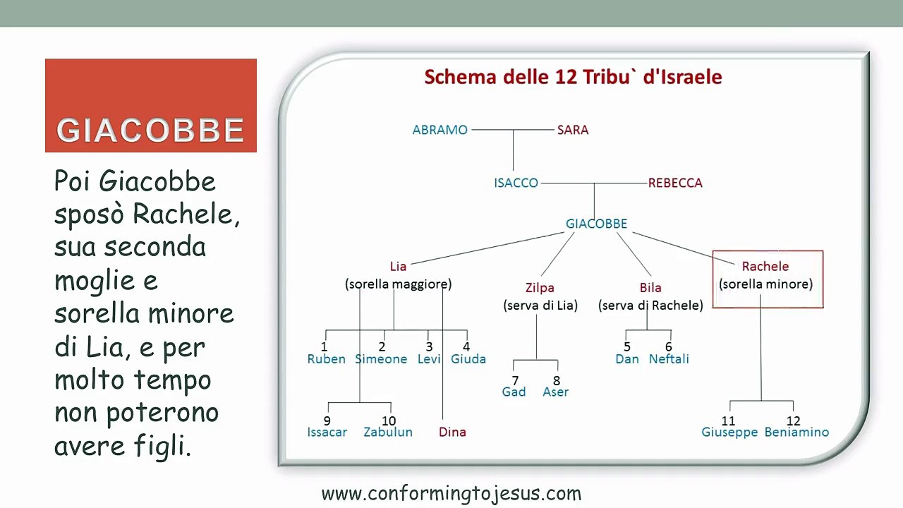 12 Tribù di Israele - Storia, Schemi e Cartine