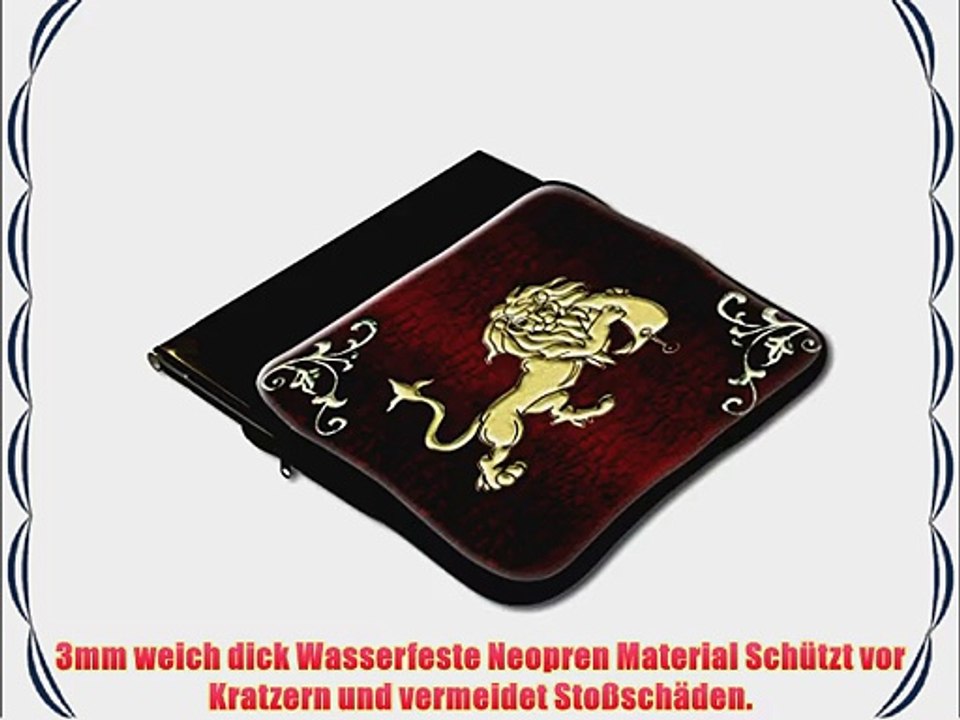 Oblivion 10004 Lion Wasserfest Neopren Weich Zip Geh?use Computer Sleeve Laptop Tasche Schutzh?lle