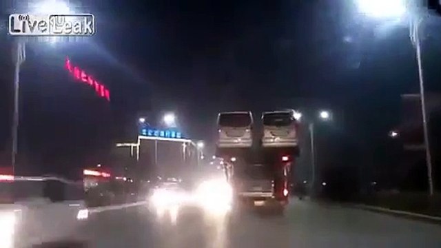 Overloaded auto transport truck | FAIL CAR CRASH