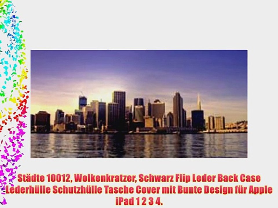 St?dte 10012 Wolkenkratzer Schwarz Flip Leder Back Case Lederh?lle Schutzh?lle Tasche Cover