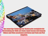 St?dte 10017 Santorini Schwarz iPad 4 3 2 Smart Back Case Leder Tasche Shutzh?lle H?lle - 360