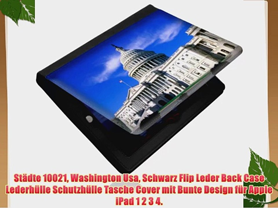 St?dte 10021 Washington Usa Schwarz Flip Leder Back Case Lederh?lle Schutzh?lle Tasche Cover