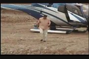 Martin Torrijos Arriving in Helicopter