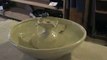 Cat Drinking Fountain, Handmade, Ceramic 