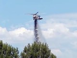 Slow Motion Fire Helicopter Water Drop (Santa Clarita 7-25-2013) V12798