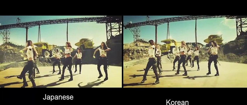MV Comparison Girls' Generation - Catch me if you can SNSD MV Korean Japanese