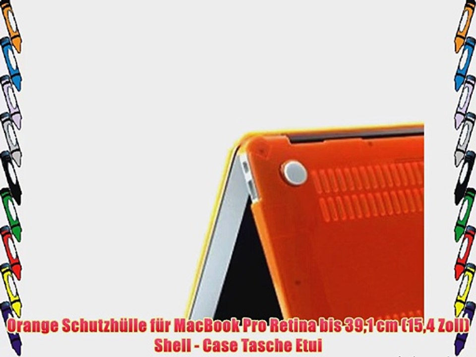 Orange Schutzh?lle f?r MacBook Pro Retina bis 391 cm (154 Zoll) Shell - Case Tasche Etui