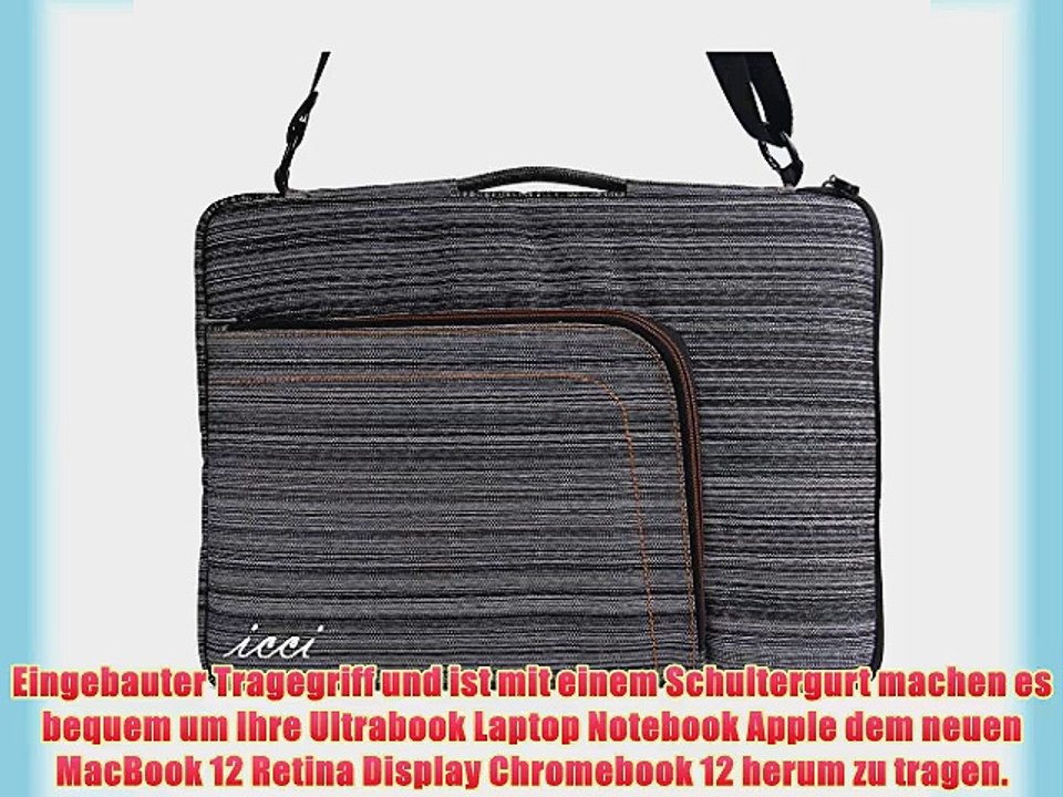 Laptoph?lle 12 Zoll icci [Shockproof] Schultertaschen Laptoph?lle Laptoptasche Notebooktasche