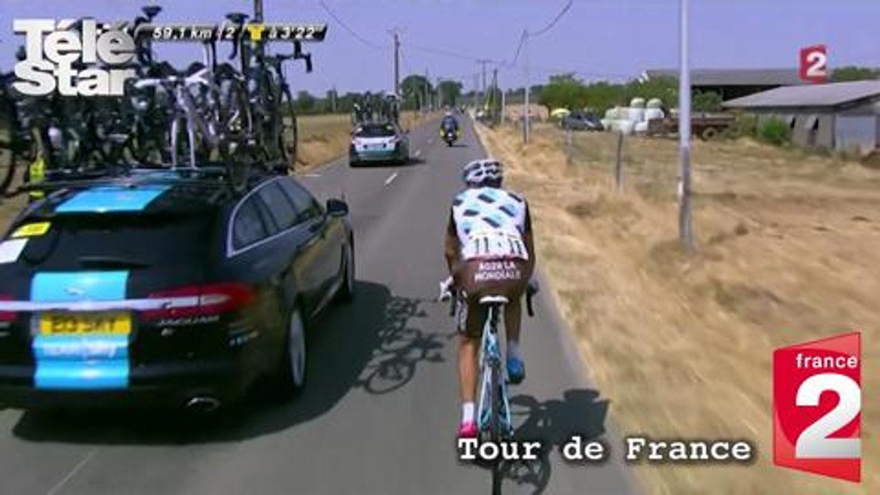 Tour de France - La terrible chute de Jean-Christophe Péraud lors de la 13ème étape - Vendredi 17 juillet 2015