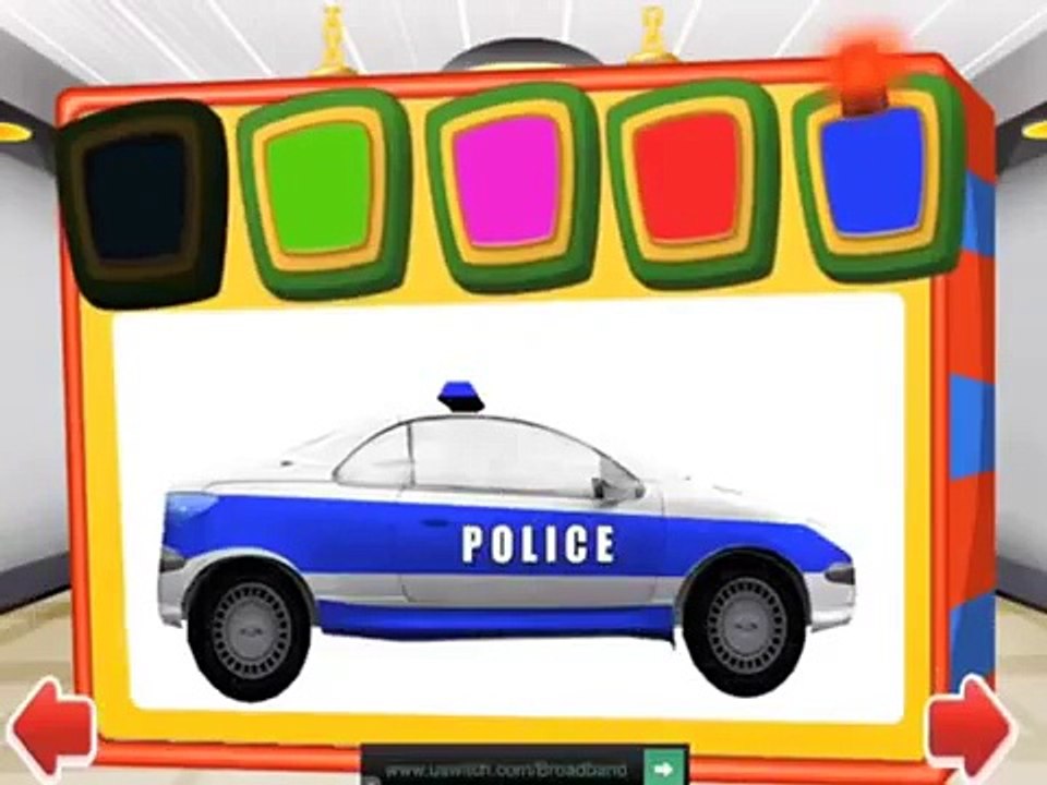 Cop car at the car wash  Car wash videos for children  Cartoon about CAR WASH