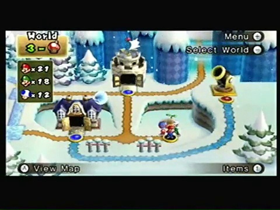 New Super Mario Bros Wii Multiplayer Playthrough : World 3-4 and 3-5