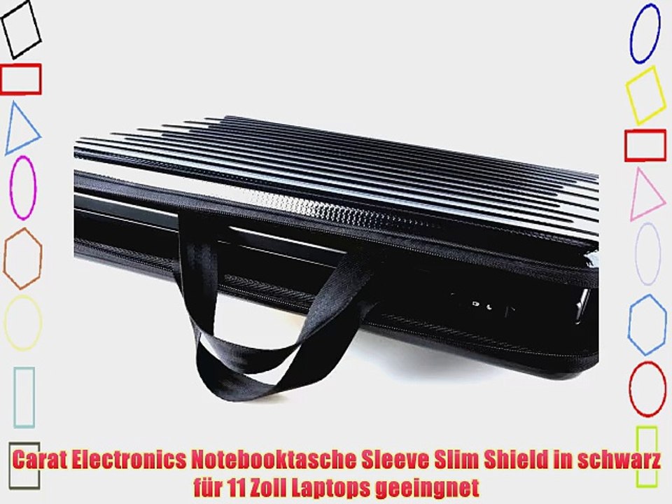 Carat Electronics Notebooktasche Sleeve Slim Shield in schwarz f?r 11 Zoll Laptops geeingnet