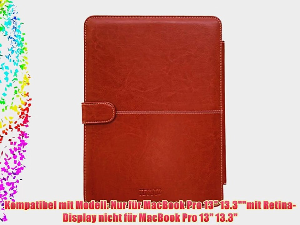 TECOOL? Premium-PU-Leder MacBook Notebook Sleeve Tasche Case H?lle f?r Apple Macbook Pro 1313.3