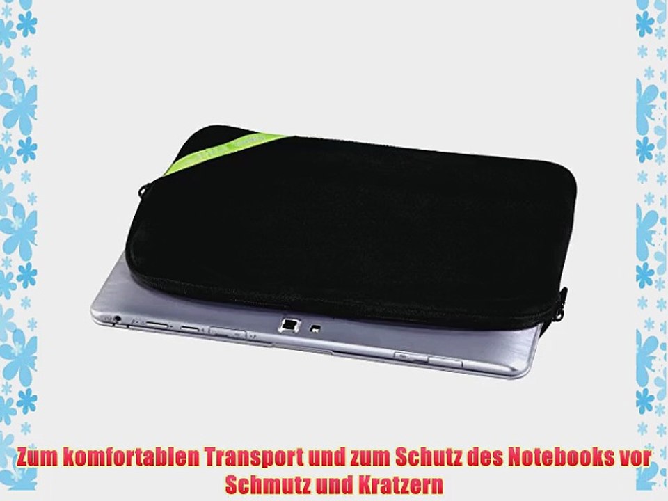 Hama 101203 Velour Notebook-Sleeve bis 30 cm (116 Zoll) schwarz