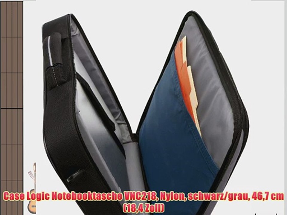 Case Logic Notebooktasche VNC218 Nylon schwarz/grau 467 cm (184 Zoll)