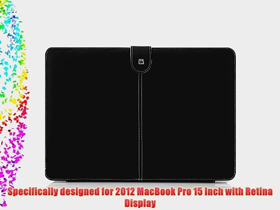 CaseCrown Elite Folio Schutzh?lle (Schwarz) f?r 2012 MacBook Pro 15 Zoll mit Retina Display