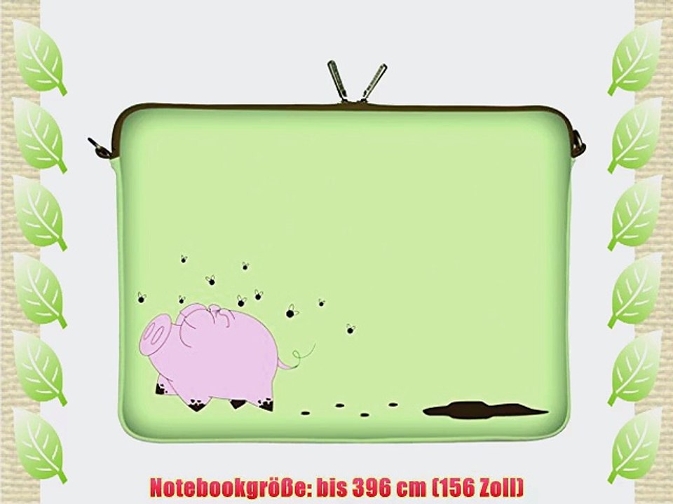 Digittrade LS158-15 Happy Piggy Designer Neopren Notebook Sleeve 391 - 396 cm (154 - 156 Zoll)