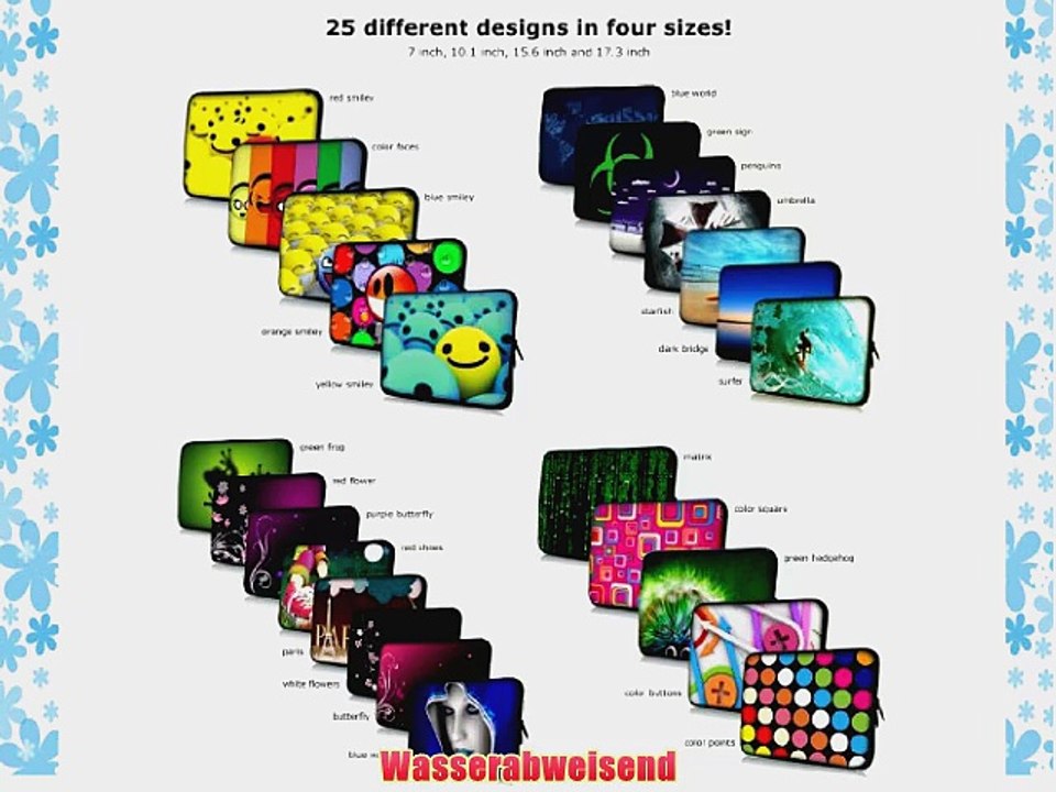 Pedea Design Tablet PC Tasche 101 Zoll (256 cm) neopren color points