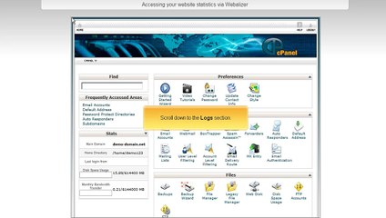 Access your website statistics via Webalizer in Cpanel