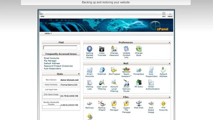 backing up and restoring your website in cpanel