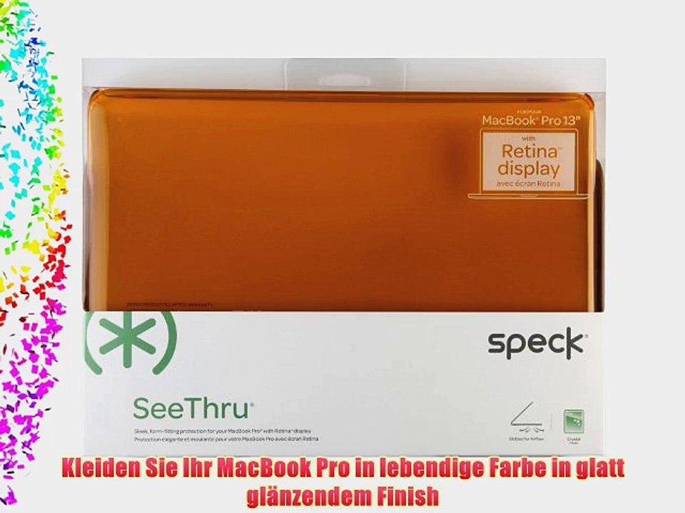 Speck SeeThru Hard Shell Case Cover Schutzh?lle f?r 13 Zoll (338 cm) MacBook Pro mit Retina