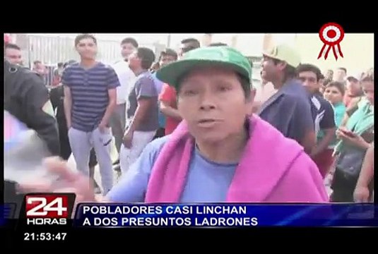 Pobladores enfurecidos casi linchan a presuntos delincuentes en Chaclacayo