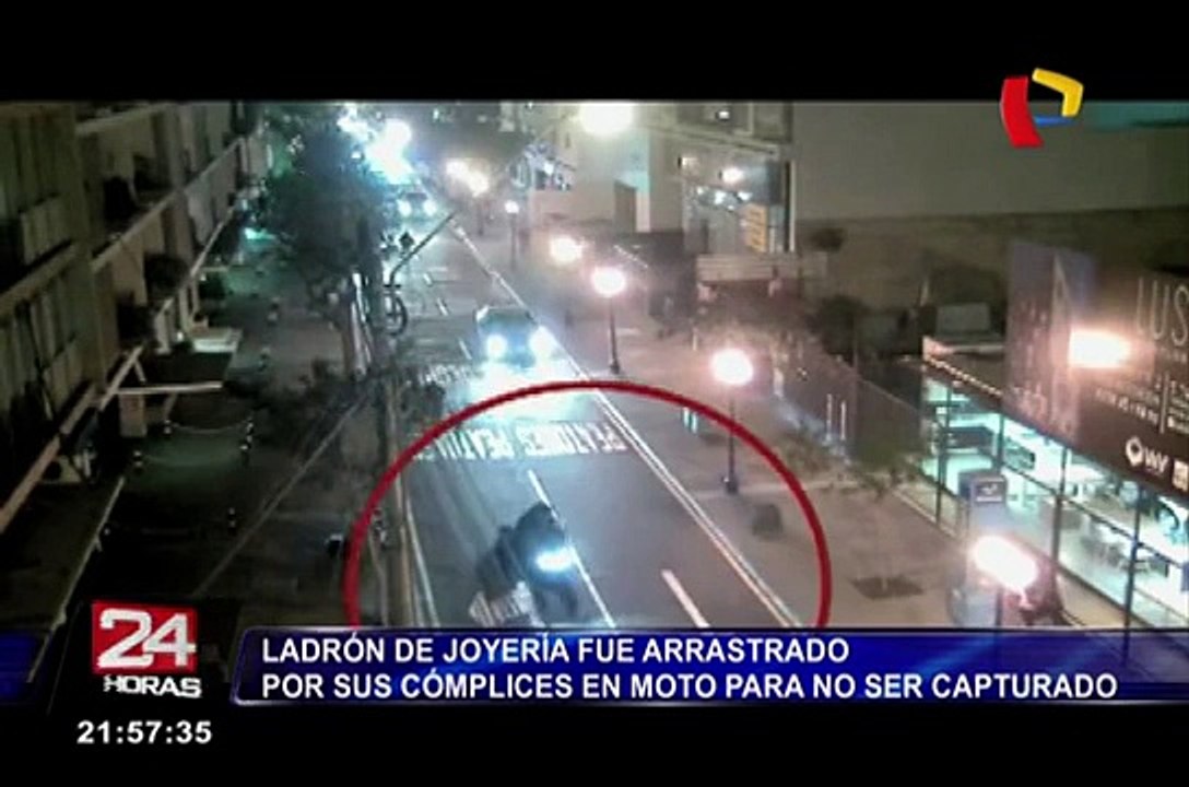 Miraflores: cámaras de seguridad captaron fuga de asaltantes de joyería