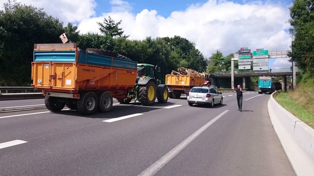 Le Relecq-Kerhuon. Les agriculteurs mobilisés dans la zone du Leclerc