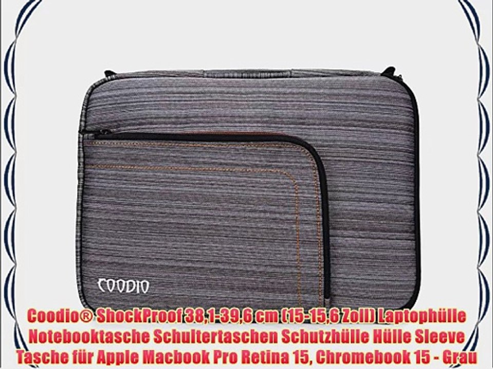 Coodio? ShockProof 381-396 cm (15-156 Zoll) Laptoph?lle Notebooktasche Schultertaschen Schutzh?lle
