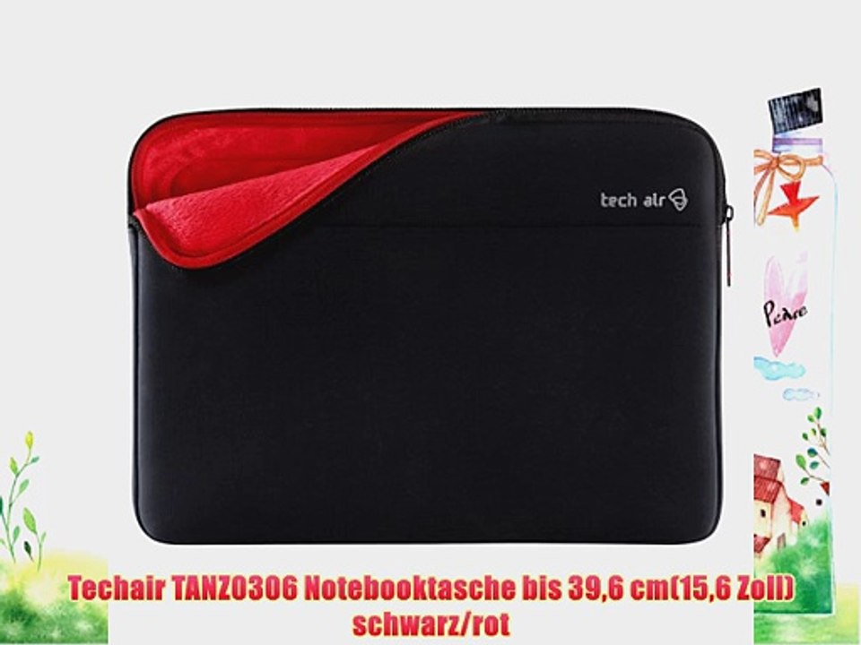 Techair TANZ0306 Notebooktasche bis 396 cm(156 Zoll) schwarz/rot