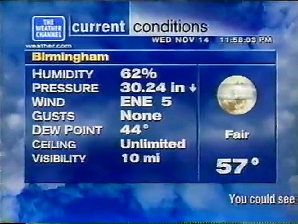 Weather Channel Local Forecast 2001