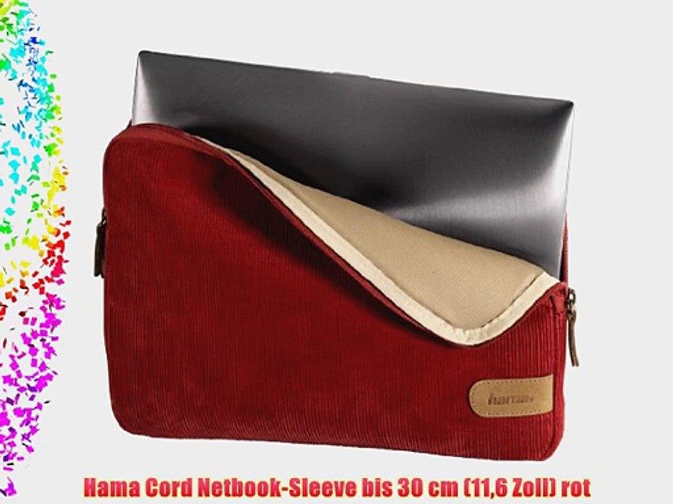 Hama Cord Netbook-Sleeve bis 30 cm (116 Zoll) rot
