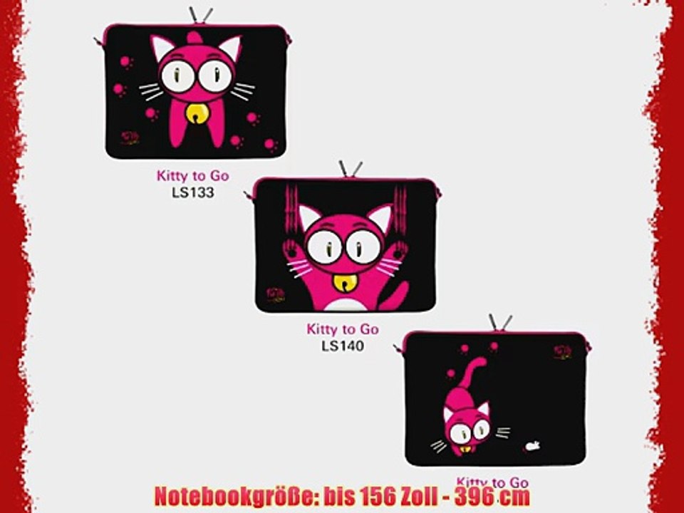 Kitty to Go LS141-15 Designer Neopren Notebook Sleeve 391 - 396 cm (154 - 156 Zoll)