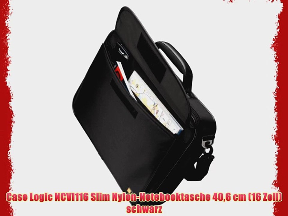 Case Logic NCVI116 Slim Nylon-Notebooktasche 406 cm (16 Zoll) schwarz