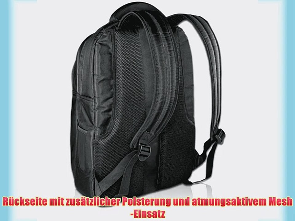 V7 Edge Backpack Notebook Rucksack f?r Notebook / Laptop bis 439 cm (173 Zoll) schwarz