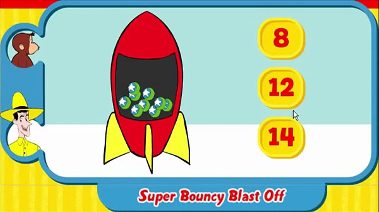 Curious George Super Bouncy Blast Off Cartoon Animation PBS Kids Game Play Walkthrough