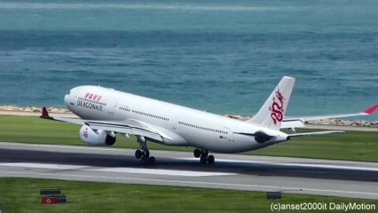 Airbus A330 Dragonair Landing in Hong Kong Airport. Flight KA663 reg: B-HLA. Plane Spotting