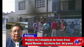 PROTESTA DE LOS EMPLEADOS DE SEVEN GROUP - TUNUYAN