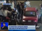 Investigan supuesta banda que asalta en motos en Guayaquil
